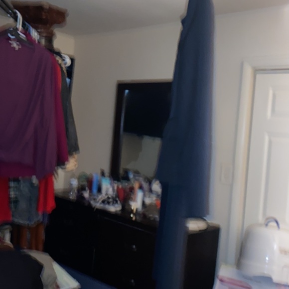 Two piece dress and sculptures jacket navy blue - Picture 6 of 11